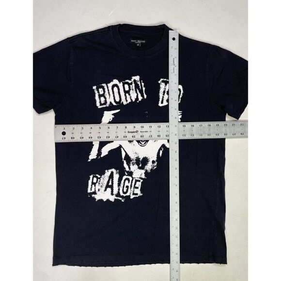 Mckoy Deluxxe Born To Rage Graphic T-shirt Men Medium Black Short Sleeve Music - Picture 5 of 5